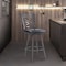 Armen Living Fargo 30" Counter Height Metal Barstool in Mineral Finish with Black Faux Leather LCFA30BAMFBL - alternate 6